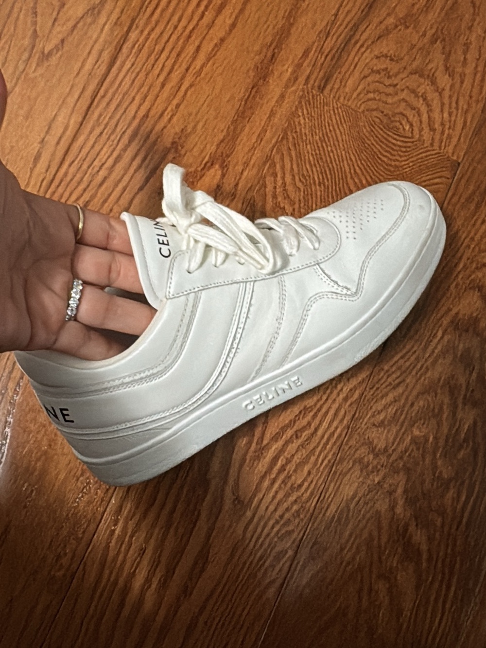 Celine White Leather Low-Top Trainer